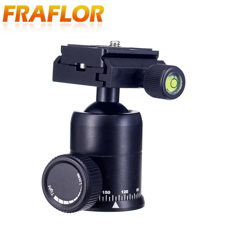 

Mini Panoramic Ball Head Tripod Stand Adapter Spherical Damping Platform with Quick Release Plate for Tripod SLR Camera Digital
