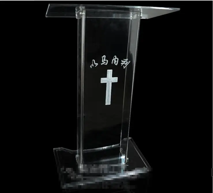 

Free Shipping logo customize Hot sale modern detachable acrylic podium church