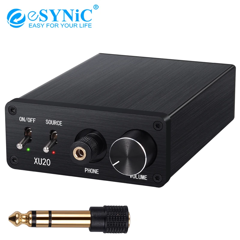 ESYNiC цифро-аналоговый аудио конвертер с HiFi усилитель для наушников коаксиальный