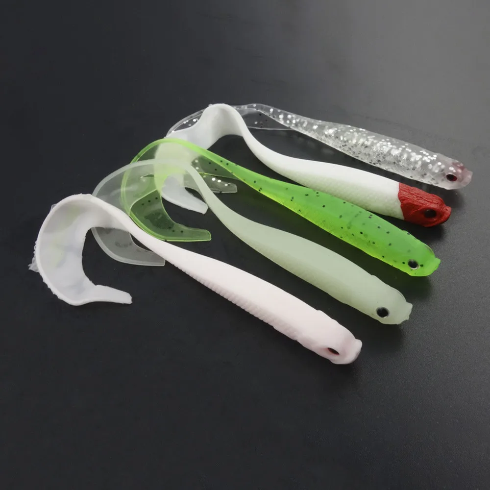 New 1pc Random Color Curly Tail Grub Artificial Panfish Crappie Bream Trout Crankbait Soft Bait