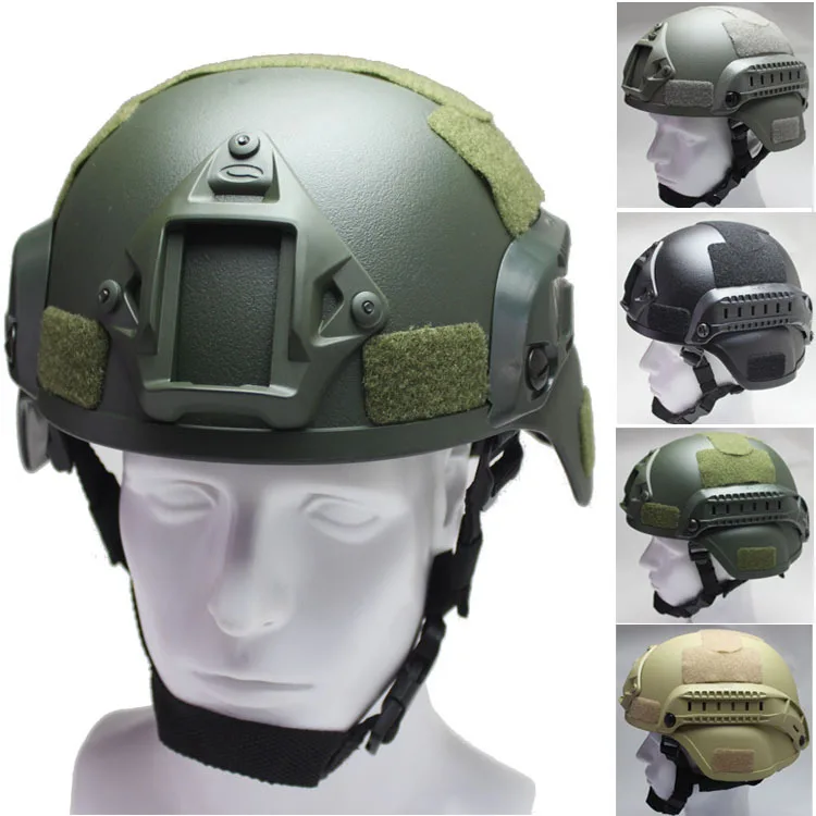 Matrix Mich 2000 Airsoft Paintball Tactical Helmet w/ NVG Mount & Side ...