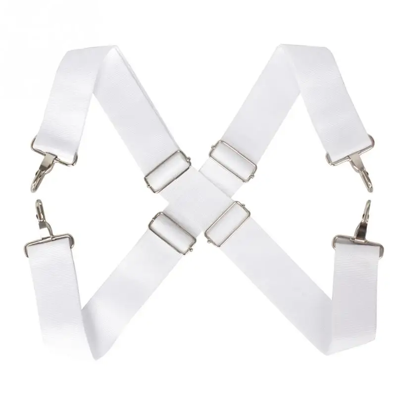 White Snare Drum Shoulder Strap Adjustable Nylon Bass Drum Shoulder