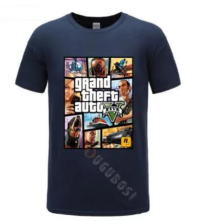 Популярная Игровая футболка 2019 Grand Theft Auto GTA Мужская с коротким рукавом уникальная