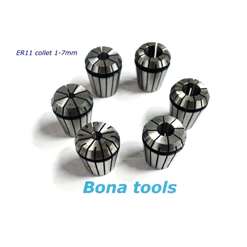 ER11, ER collet, spring collet, ER nut, clamping range from 1.0mm to 7
