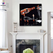 DIY картинки для раскраски по номерам с цветами винная бутылка мультяшный персонаж картина Рисование по номерам в рамке дома