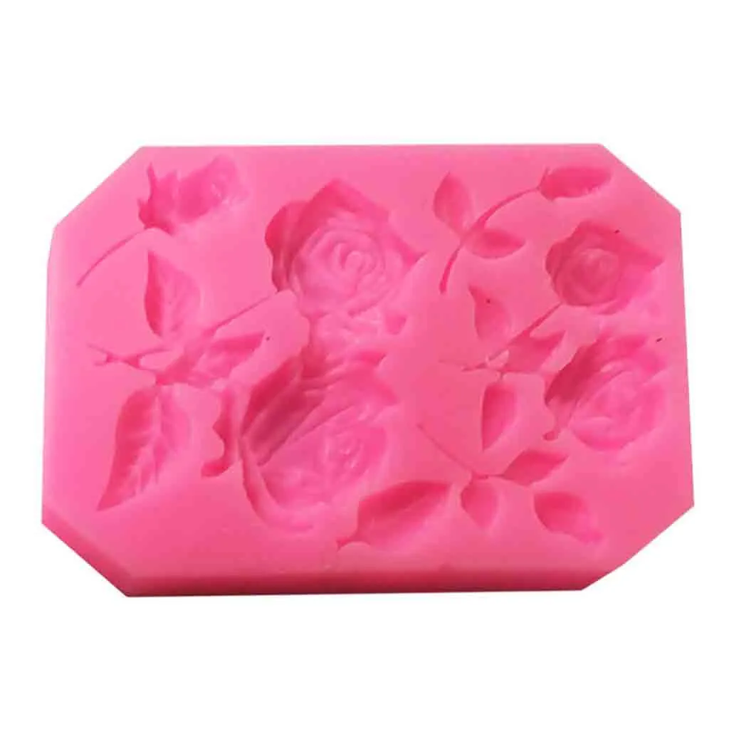 

3D Mini Rose Liquid Silicone Cake Mold DIY Gummy Mold Cake Kitchen Baking Mold Tool 6.25