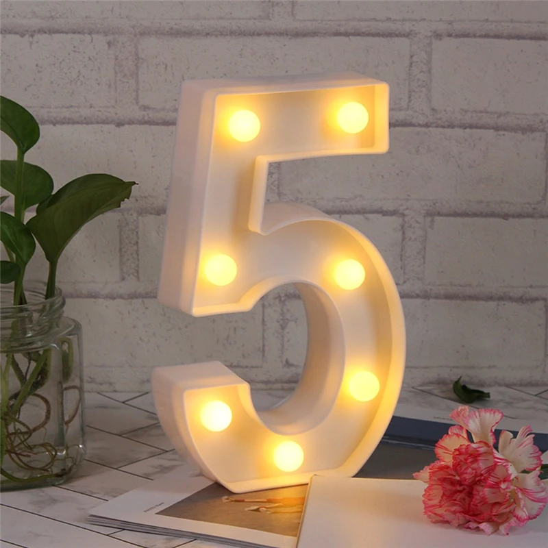 26 Английский алфавит с цифрами, светящийся светодиодный светильник с буквами, Креативный светодиодный ночник с батареей, Романтическая Свадебная вечеринка, Декор для дома