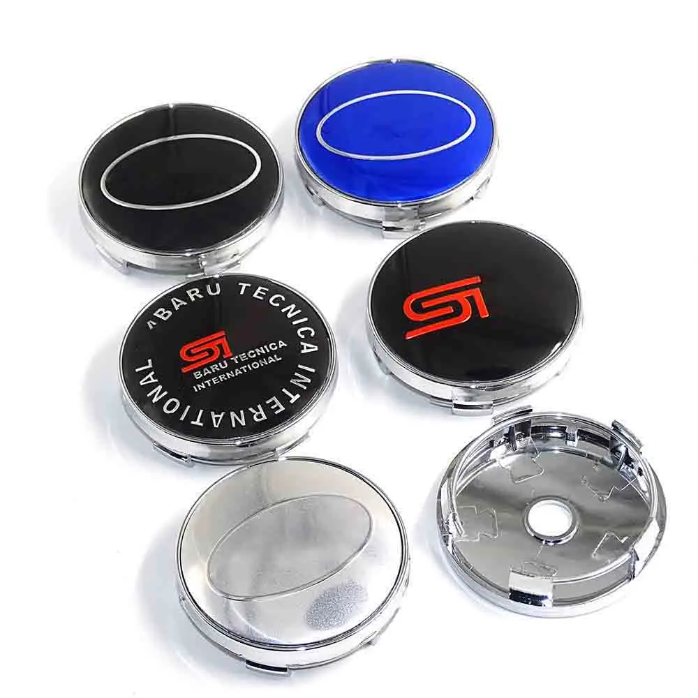 

4pcs/lot 60mm For STI logo Auto Car Wheel Center Hub Caps For Subaru Legacy Outback Forester Impreza WRX BRZ