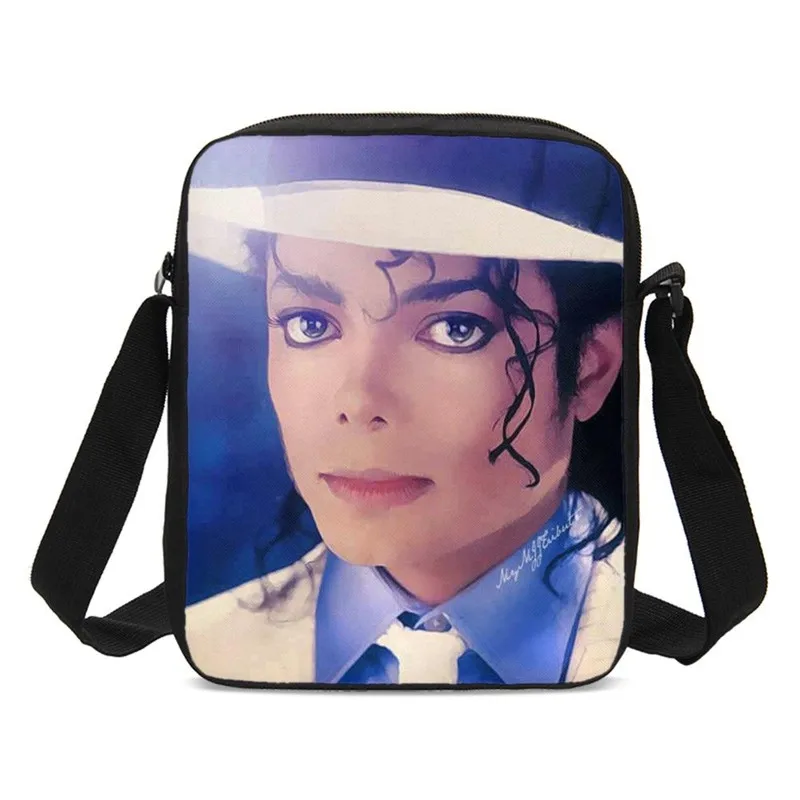 Сумки через плечо для мальчиков и девочек, модные сумки на ремне с 3D принтом Майкла Джексона, маленькая сумка на плечо, повседневные сумки-мессенджеры