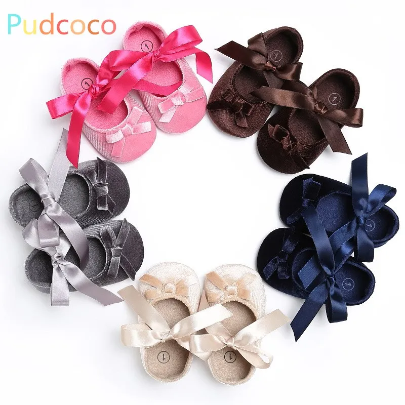 

Toddler Baby Shoes Newborn Girls Soft Soled Princess Crib Shoes Prewalker