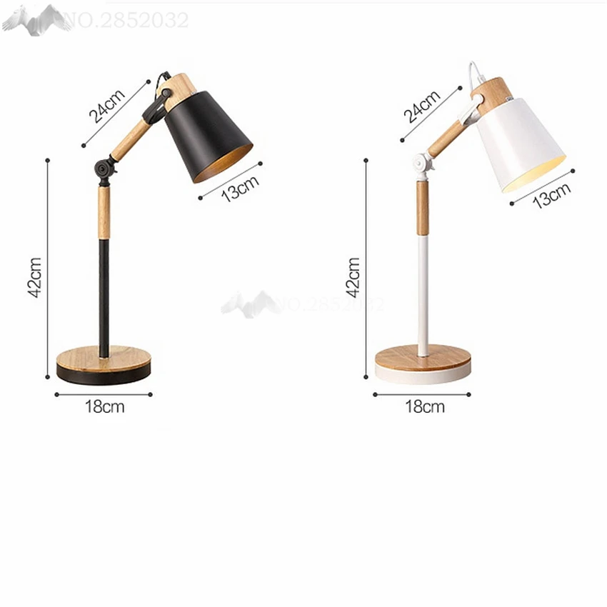 

LFH Modern wood bedroom desk light Excelvan Flexible Foldable Long-Arm Adjustable Multi-Angles Desk Table Lamp Lighting Fixtures