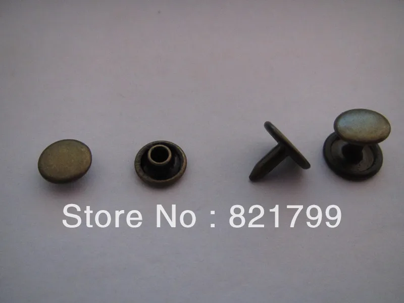 6mm Rivet Antique Brass Color Rivet Jeans Button Metal Rivet Double Enveloping Surface Bronze