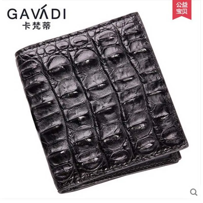 

2018 kafandi crocodile men wallet men crocodile real leather short wallet business casual wallet multi-function