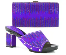 LILA FARBE Italienische Frau Passenden Schuhe Und Tasche Set, hohe Qualität Italienische Schuhe Und Passende Taschen Sets HÖLLE 8 CM