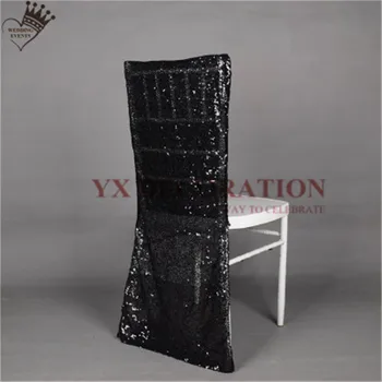 

Wholesale Price Sequin Chair Cover Cap Hood For Chiavari Chair Event Wedding Decoration