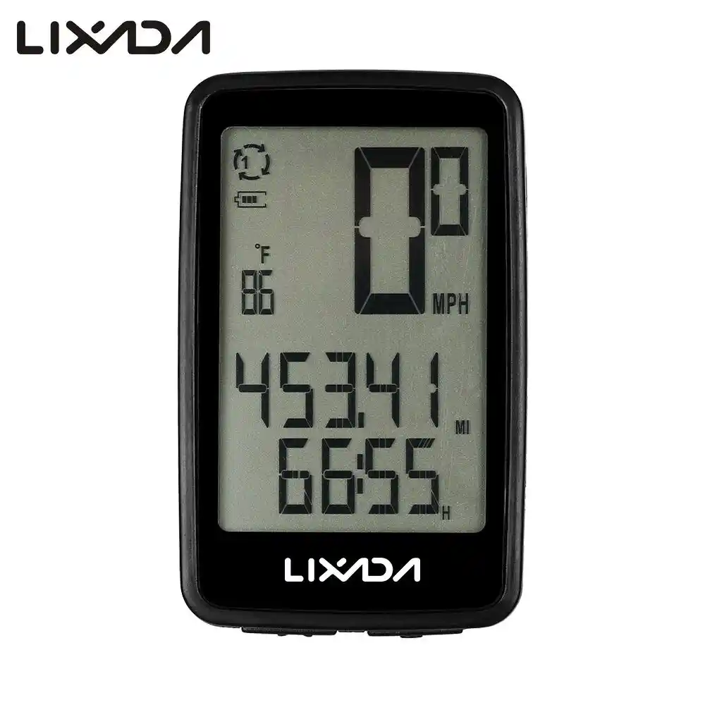 Lixada LCD Bike Computer MTB Bicycle Speedometer Waterproof GPS Speed Odometer