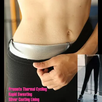 preço Mulheres Shapers Sudorese Perda De Peso Rápida Longas Calças Slim Calças Apertadas Calças De Fitness Exercício 3D, Revestimento De Prata Forro De Queimar Calorias