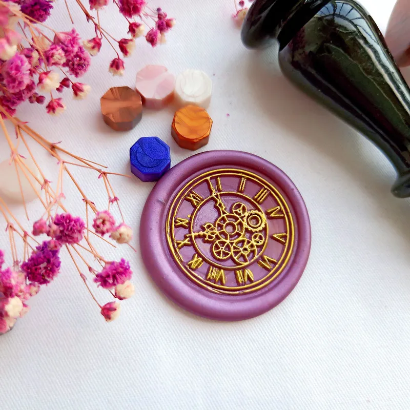 Time Clock gear Wax Seal Stamp Mystery Sealing Seal/gift for pet lover wedding invitation seal | Дом и сад