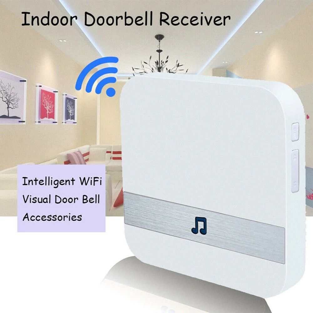 

New Smart Wireless WiFi Doorbell Chime Ding Dong Door Bell Receiver UK/EU/US Plug Home Security 100db 4 Levels Of Volume Control