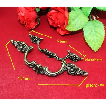 Antique Furniture Handle Cabinet Knobs and Handles Drawer Kitchen Door Pull Cupboard Handle Furniture Fittings96mm131mm1PC