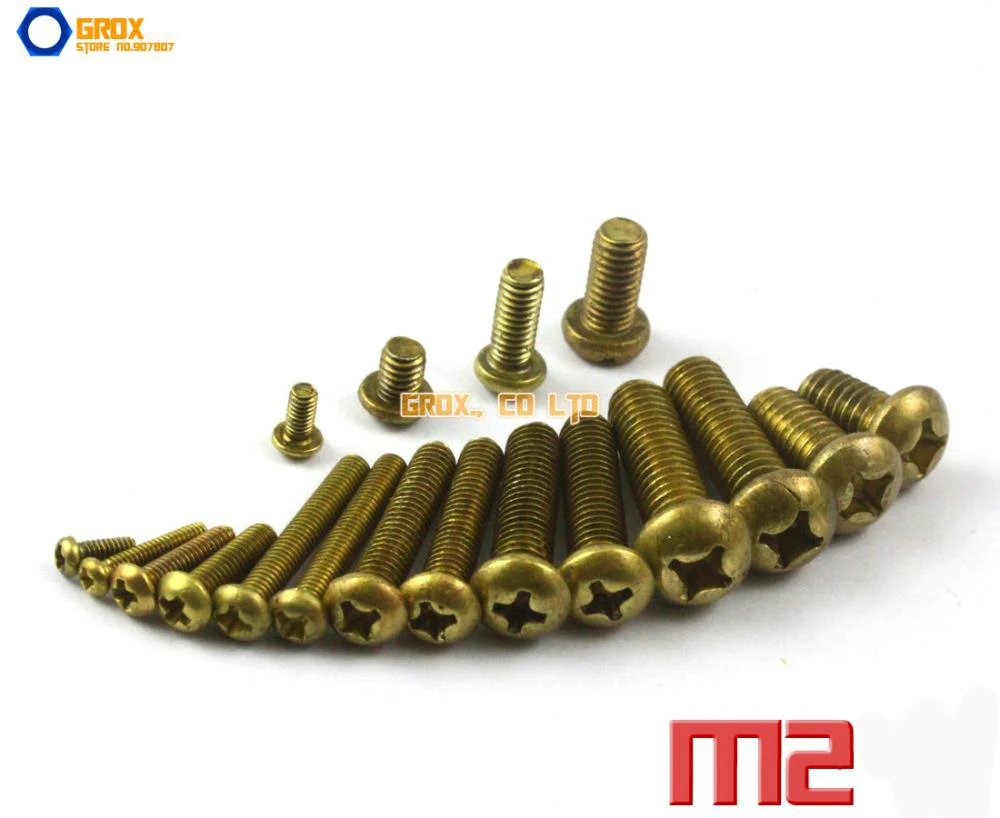 

M2 Brass Phillips Pan Head Machine Screw