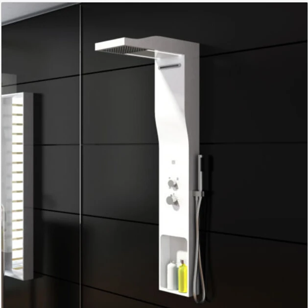 Thermostatic Solid surface stone shower panel wall mounted shower