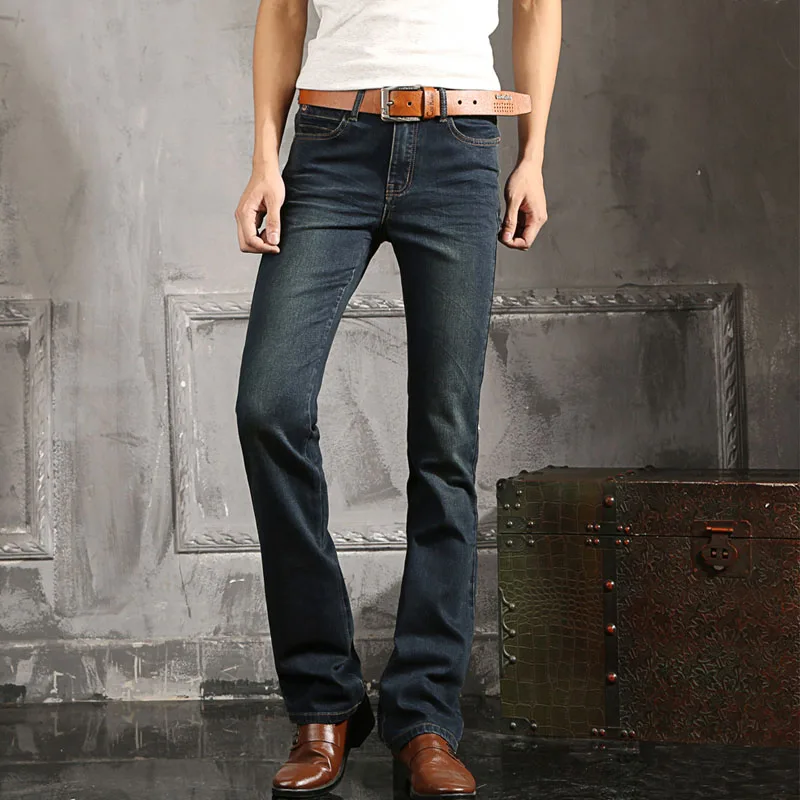 16メンズブルージーンズプラスサイズ27に38ジャンフレアベルボトムフレアカット脚少しパンツズボン用男性mb Jeans Panties Jeans Sneakerjean Men Aliexpress