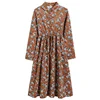 Autumn winter elegant floral print dress new fashion long sleeve cotton casual dress mori girl vestidos ► Photo 3/4