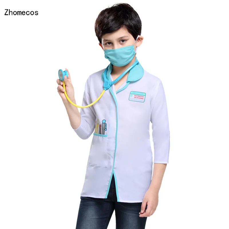 Children Vet Doctor Suit Costumes Cosplay For Boys Girls Halloween