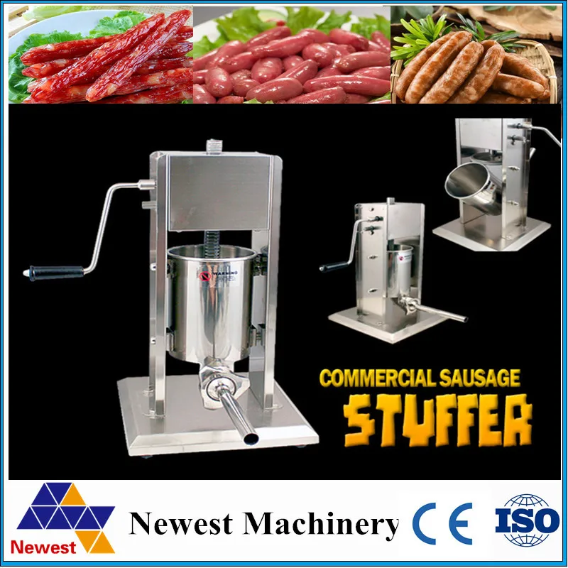 

Free shipping Hot sale 3L-15L Manual Stainless steel Sausage stuffer Machine Sausage Stuffering machine Manual 5L