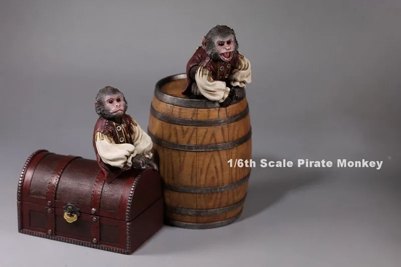 1/6 весы Пиратская обезьяна винный бочонок шкатулка для драгоценностей дом модель игрушки для 12 дюймов фигурка аксессуары коллекции