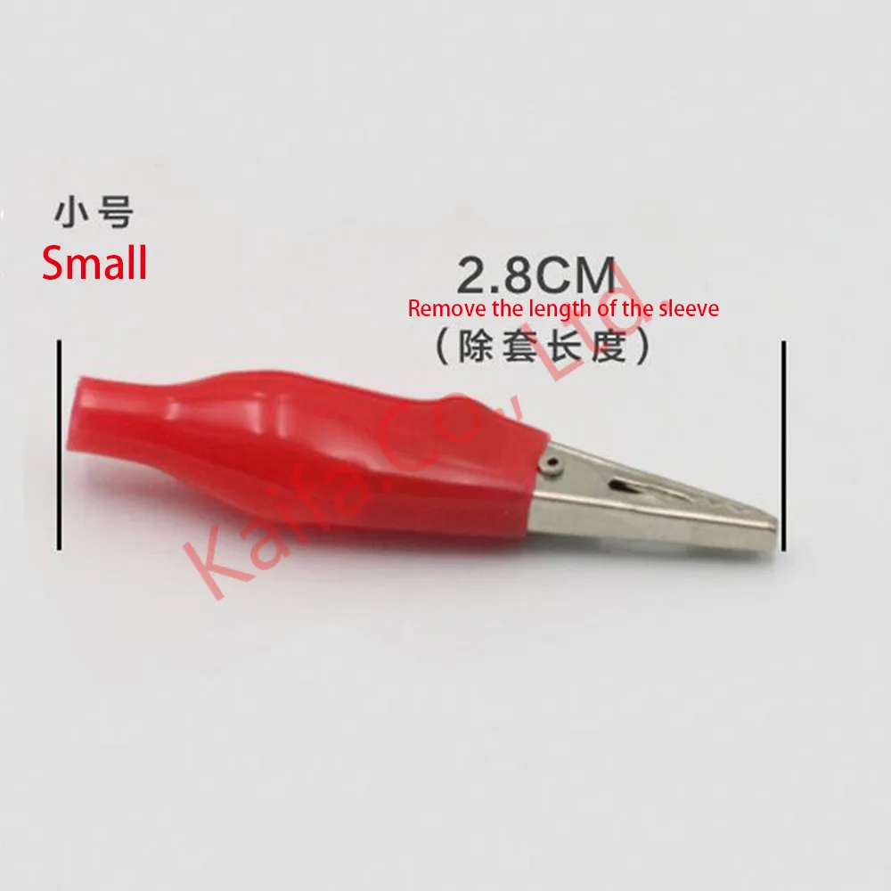 

10 Pcs/ lots small Insulation Boot Metal Alligator Clip Electric Test 28MM Lead colorful small crocodile clip Color random
