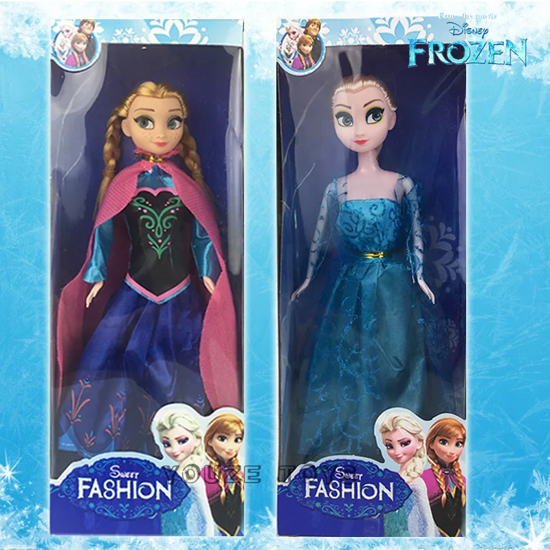 Disney Series Frozen Snow Queen Anna Elsa Princess Cartoon Doll Character Action Model Toy Child Girl Birthday Gift Toy