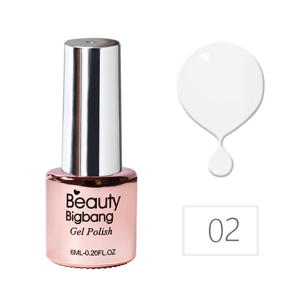 BeautyBigBang, 6 мл, полимерный Гель-лак для ногтей, много цветов, верхнее покрытие, дизайн ногтей, чистый, Esmalte Permanente, замачиваемый, УФ-Гель-лак