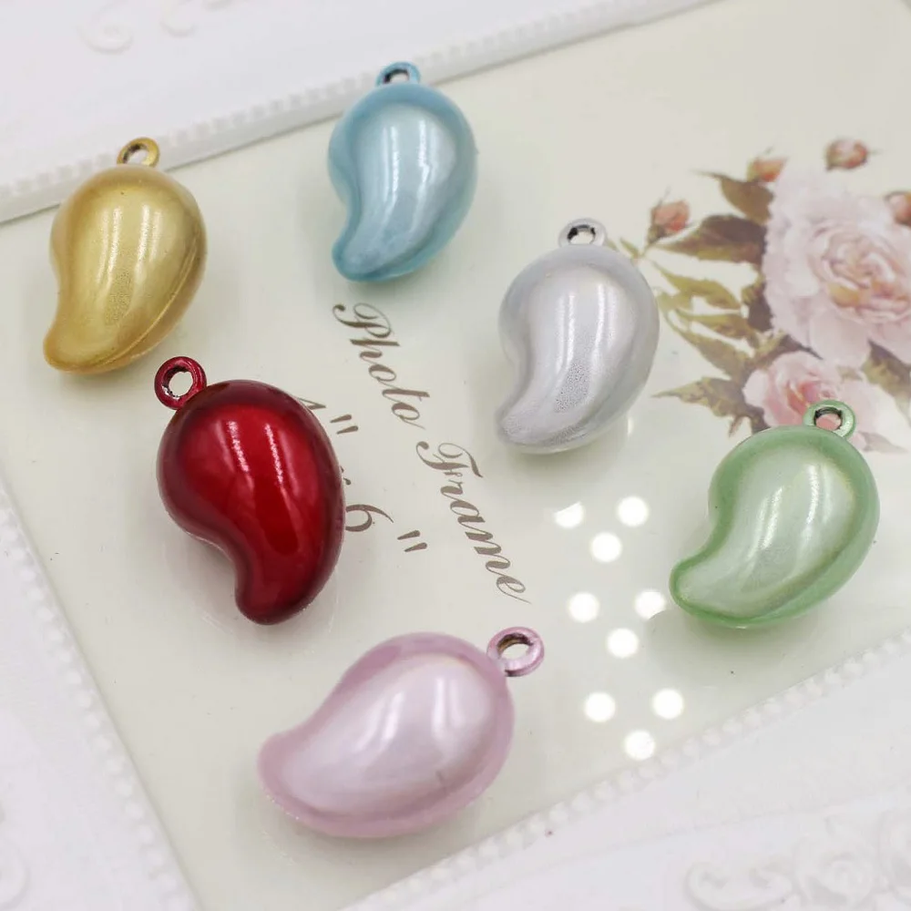 

Pearlescent Mango Style Japanese Closed Tinkle Bell Charms Necklace Bracelet Pendant Handmade Jewelry Accessories