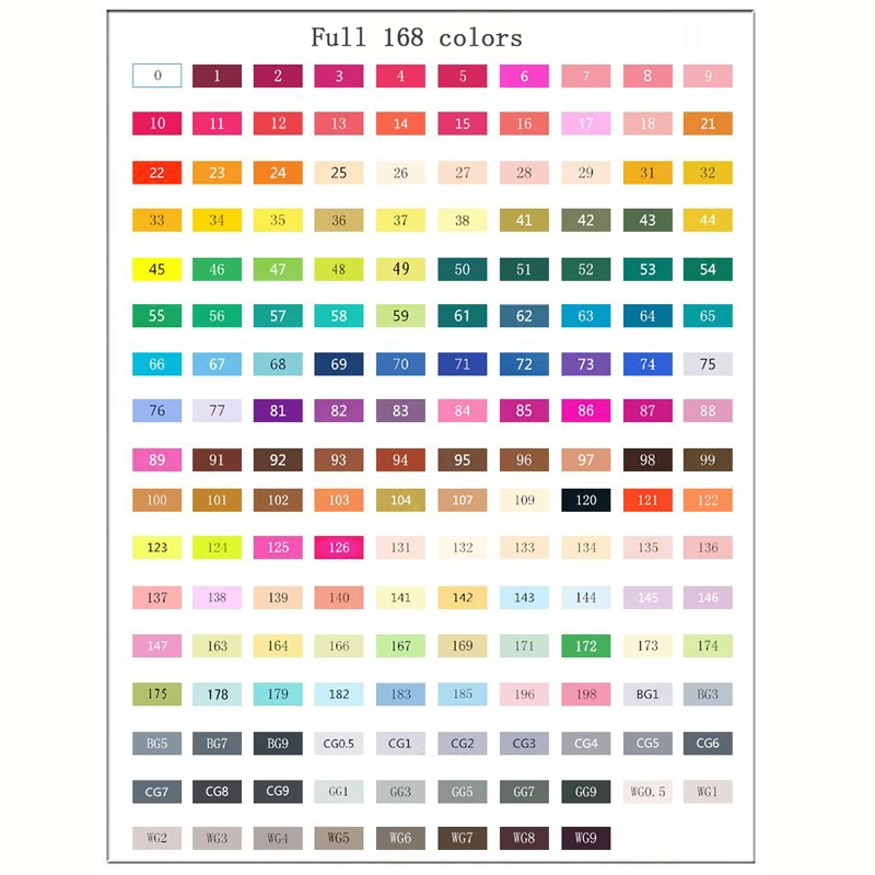 

TOUCHNEW Art Marker 168 Colors Alcoholic Marker Artist Sketch Marker Best For Drawing Manga Design Art Supplies