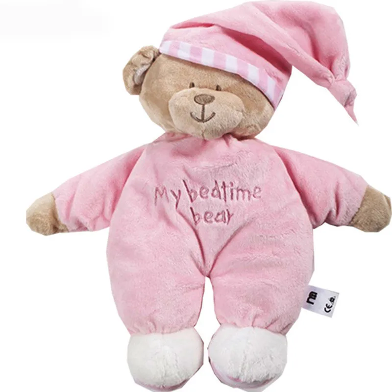 32 см розовый синий мой медведь перед сном Новорожденные детские мягкие плюшевые игрушки спящий медведь с бирками