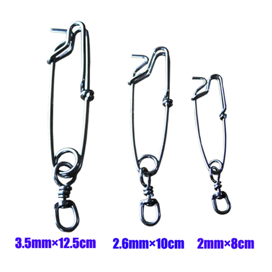 Long Line Fishing Tuna Clips Stainless Steel Clip Branch Hangers with Crane  Swivel Duo Lock Snaps