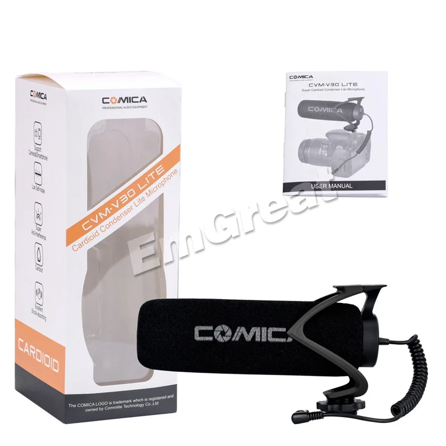 COMICA CVM-V30 LITE супер Кардиоидная направленность конденсаторный микрофон для камеры Видеокамеры видеосъемка встречи и интервью