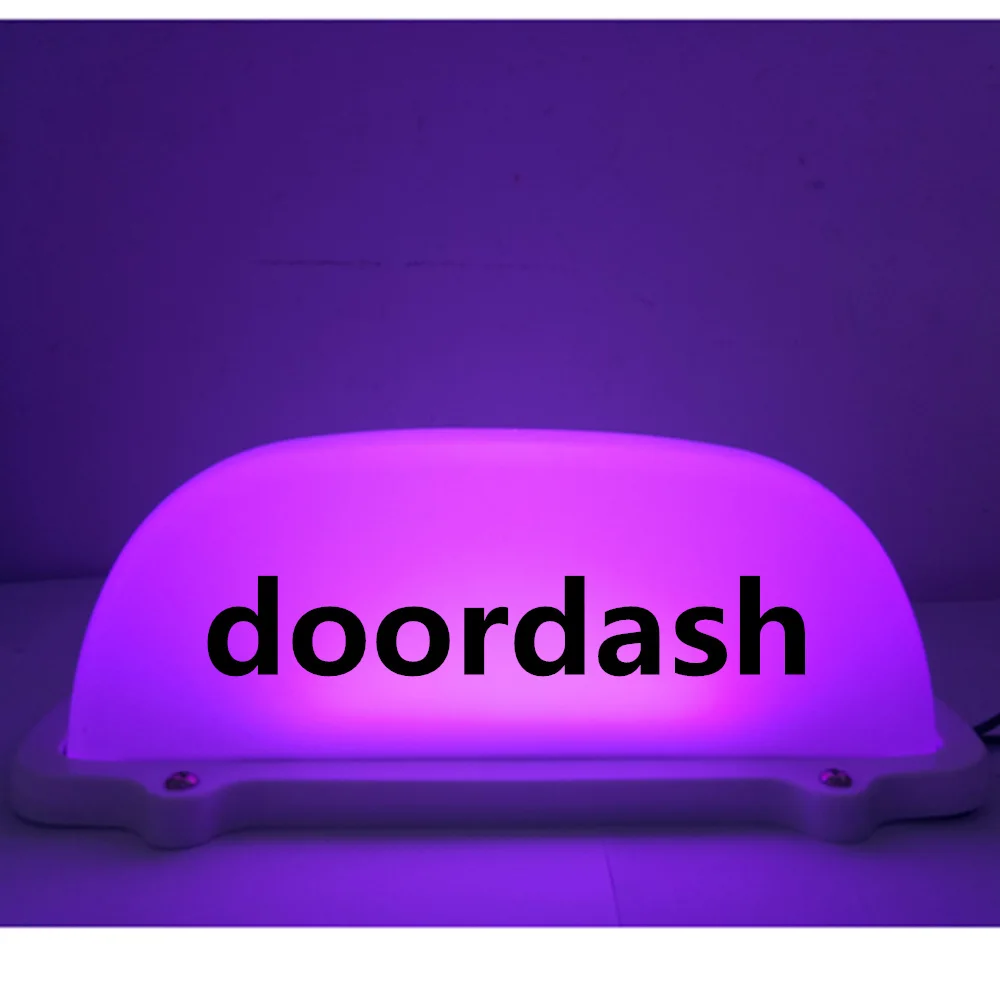 1 Pcs Car Doordash Light Warterproof LED Roof Doordash Sign Light With