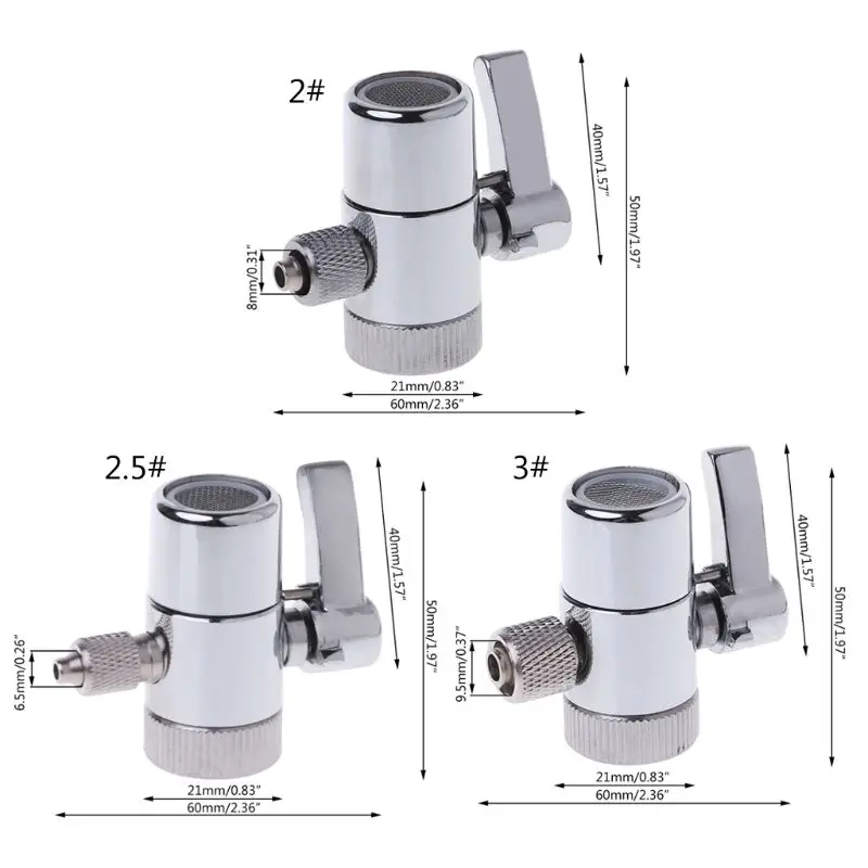 Фильтр для воды кран-отводной клапан Ro системы 1/4 "2,5/8" 3/8 "трубки разъем