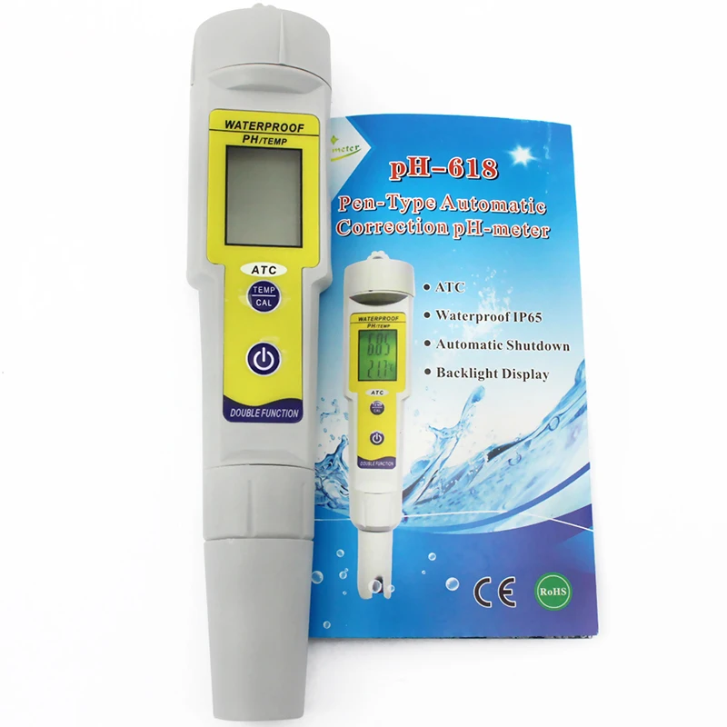 Цифровой рН-метр автоматический Регулируемый 0,01 TDS ночного использования рн-тестер мини lcd переносной Тип пера Tds рН-метр тестер качества воды
