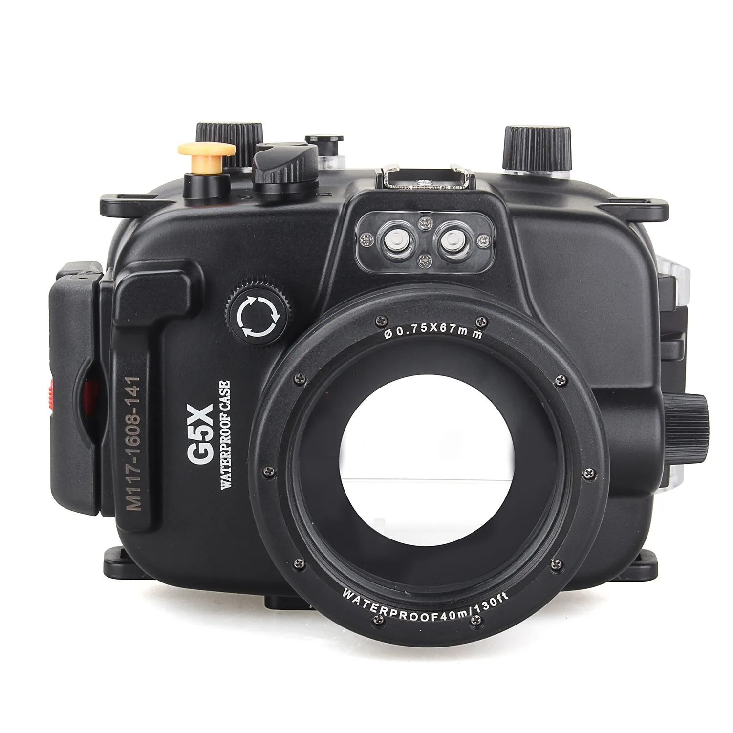 Meikon 40m/130ft Underwater Diving Camera Housing Case for Canon G5X