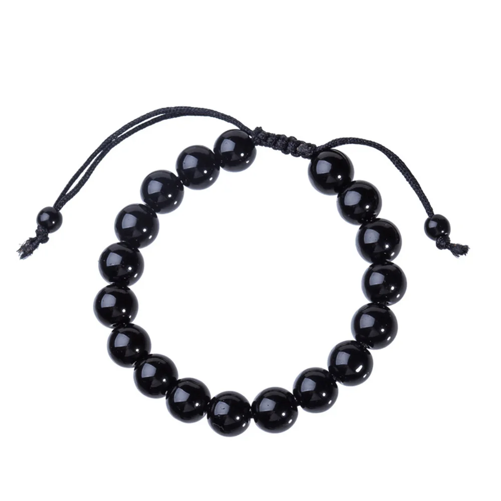 

1Pc Natural Black Obsidian Hematite Tiger Eye Beads Bracelets Men for Health Protection Women Jewelry Pulsera Hombre