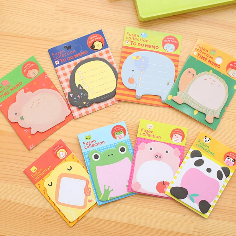 

10 Pcs/set Hot sale cute Forest Animal Series Cute Paper Memo Pad / Sticker Post Sticky Notes Notepad student supplies supplies