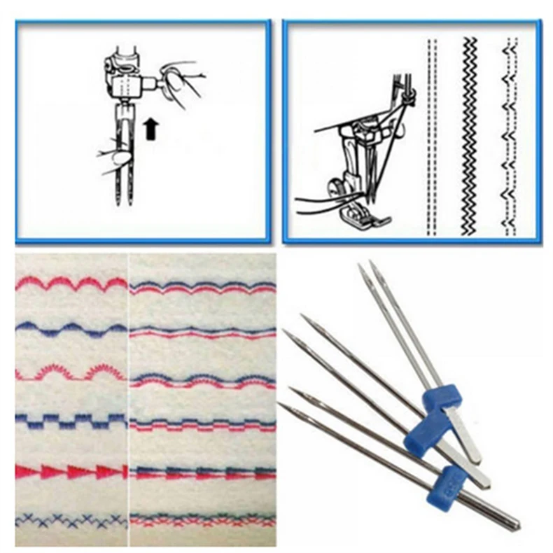 Высокое качество 3 размера стали двойные иглы для игл для швейных машин домашние инструменты для рукоделия шитья