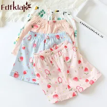 Летние Пижамные брюки женские шорты для сна Пижамные брюки новые хлопковые штаны с принтом женские штаны для отдыха Fdfklak