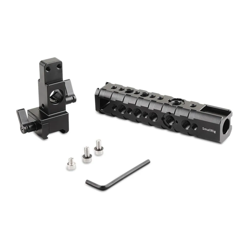  SmallRig DSLR Camera Nato Handle Grip QR Top Handle With Rod Clamp Cold Shoe for Cage EVF Mount Mic