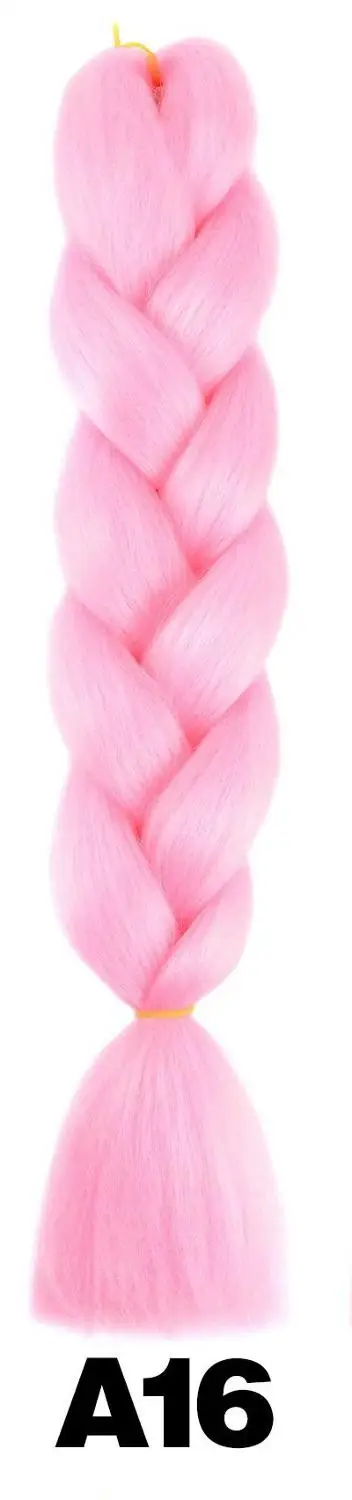 Luxury 24" 60cm Ombre Synthetic Crochet Hair Extensions Jumbo Braids Hairstyles Pink Red Blue Braiding Hair - Цвет: P2/613