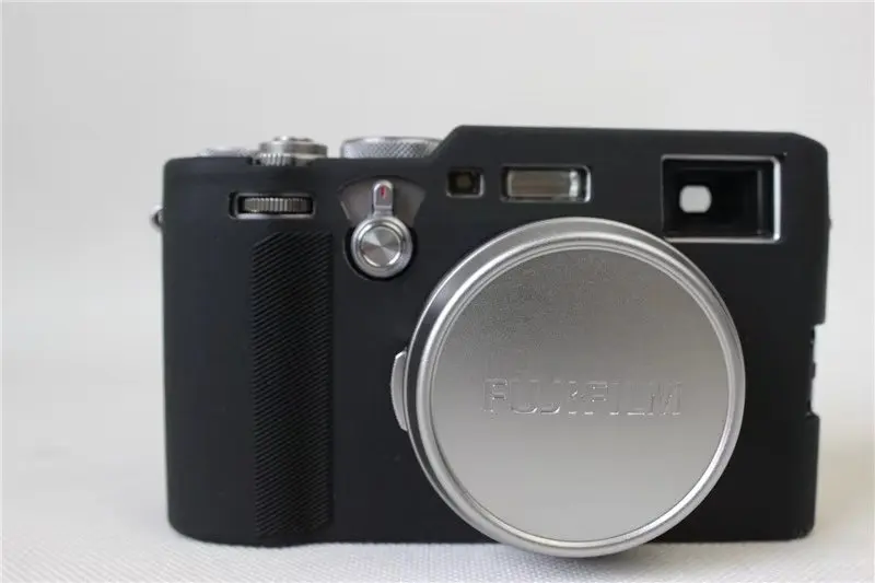 Камера мешок силиконовый чехол для Fujifilm Fuji X100F x100f защитный чехол Цвет чёрный; коричневый серый